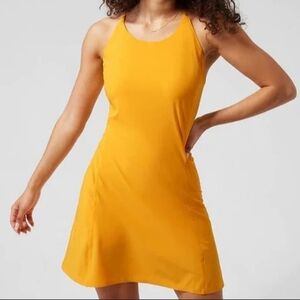 ●NWT● Athleta Women's Bright Yellow Slip Dress - Size Medium